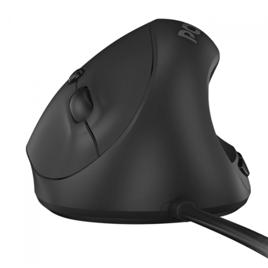 Mouse Ergonômico PCYes Rest, Vertical, 2400 DPI, 6 Botões, Preto