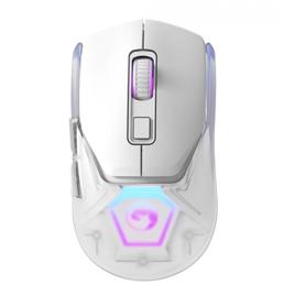 Mouse Gamer Marvo Z FIT PRO G1W WH, Wireless/Bluetooth, RGB, 19000 DPI, 7 Botões Programáveis, Branco