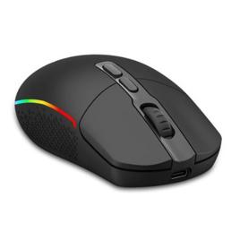Mouse Gamer Sem Fio Redragon Invader Pro, RGB, 10000 DPI, 9 Botões, Wireless, Preto