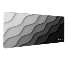 MousePad Gamer Extra Grande 90x40 Deskpad Speed Onda 3d Cinza Ondas 3d Mousepad - Titorion
