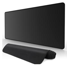 Mouse Pad Preto Extra Grande de Tecido com Base Antiderrapante - Grande 80x30