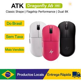 ATK Dragonfly A9 Ultra Mouse Paw3950 2 modos Mouse sem fio 8000Hz