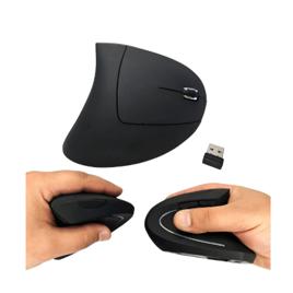 Mouse Vertical Ergonômico Sem Fio Previne Tendinite Dores Preto