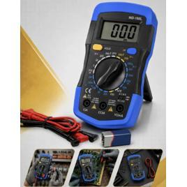 Multímetro Digital Profissional Lcd Iluminado Portátil Com Multifunções Ac Dc Bip E Bateria