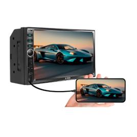 Multimidia 7 Polegadas Mp5 Espelhamento Bluetooth Usb Sd Com Controle Remoto