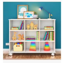 Nicho Organizador Multiuso Infantil Sem Gavetas Qmovi Com Rodizios Cor Branco