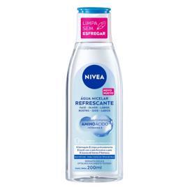 NIVEA Demaquilante Água Micelar Solução de Limpeza 7 em 1 Refrescante 200ml, Demaquila, Limpa Profundamente, Purifica, Hidrata, Cuidado Facial