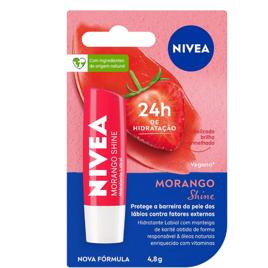 NIVEA Hidratante Labial Morango Shine 4,8g