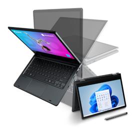 Notebook 2 em 1 Positivo Duo Intel Celeron N4500 4GB RAM 128GB  Tela 11" HD IPS touch com caneta capacitiva, Windows 11 – Cinza