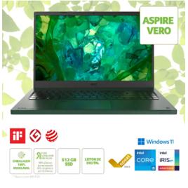 Notebook Acer Vero AV15-53P-56HM Intel® Core™ i5 – 1335U 15.6” Full HD Intel® Iris® Xe 512 GB SSD 8 GB RAM Windows 11 Home