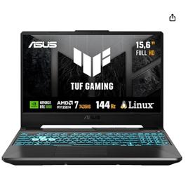 Notebook ASUS TUF Gaming A15, RTX 3050, AMD RYZEN 7, 8 GB, 512 GB SSD, KeepOS, Tela 15.6'' FHD, Graphite Black -