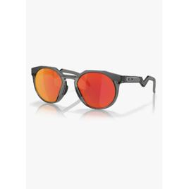 Óculos De Sol Oakley Hstn Redondo Matte Carbon Prizm Ruby Cinza