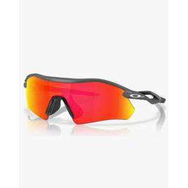 Óculos Esportivo Oakley Radar Plate Matte Carbon Prizm Ruby Espelho Cinza Laranja Preto