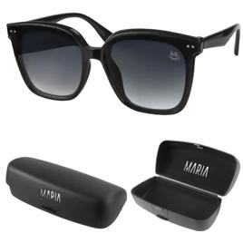 Oculos Sol Polarizado Feminino UV400 Quadrado Preto Premium + Case