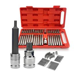 Jogo De Ferramentas 40 Pçs Bit Torx Allen Multidentado Crv