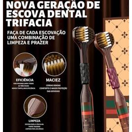 OralGos Escova de Dente 3 Lados, Kit com 4 Unidades