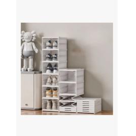Organizador De Calçados 6 Pares Sapateira Modular Empilhável Branco