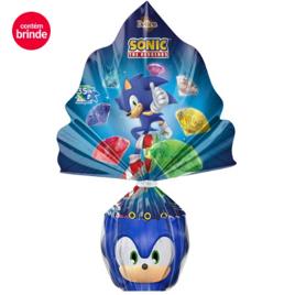 Ovo de Páscoa Delice Sonic Infantil Chocolate ao Leite 90g com Copão 3D de Brinde