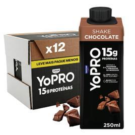 YoPRO Bebida Láctea UHT Chocolate 15g de proteínas 250ml - 12 Unidades