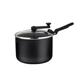 Panela Pipoqueira Grafite Tramontina Antiaderente de Alumínio com Tampa de Vidro 3,5L 20cm Loreto
