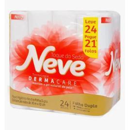 Papel Higiênico Toque De Seda Folha Dupla 24 Unidades Neve