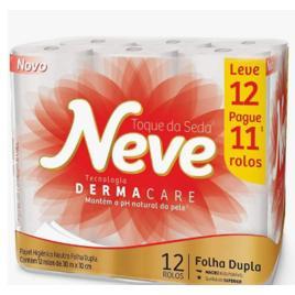 Papel Higiênico Toque De Seda Leve 12 Unidades Neve