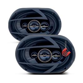 Par Alto Falante Hurricane 69 6x9 Polegadas A69 Q Rms 260w Cor Preto