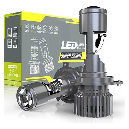 Par Lâmpada H4 LED Projetor 130W 15000LM 6000K 12V - Iluminação de Alta Performance, Farol com Dissipador de Calor, IP67, Alta Eficiência para Carros e Caminhonetes