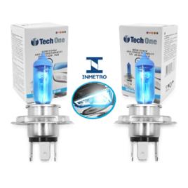 Par Lampada Super Branca Tipo Xenon H4 8500k 12v 55w Techone