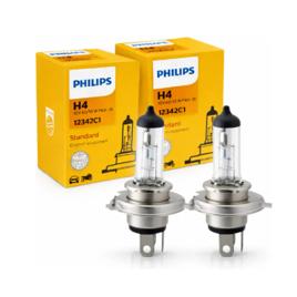 Par Lâmpadas Farol Baixo E Alto H4 Philips Halogena 12v