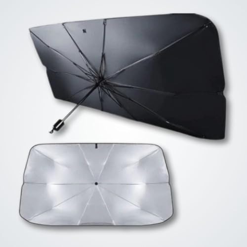 Para-Sol Retrátil Protetor de Para-Brisa Carro Universal Quebra Sol Dobrável com Proteção Térmica e Contra Raios UV