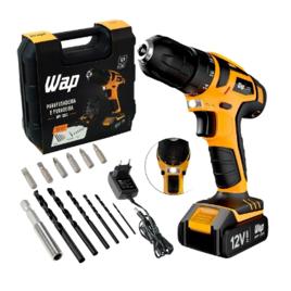 Parafusadeira Furadeira Sem Fio 12V WAP BPF 12K3 Kit Maleta