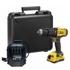 Parafusadeira e Furadeira de Impacto STANLEY SCD711C1K, 13mm 20V, Com Bateria, Carregador e Maleta