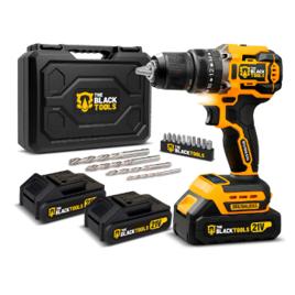 Parafusadeira Furadeira De Impacto Profissional Sem Fio 2 Baterias 21v Com Maleta Tb-21yx