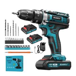 Parafusadeira Furadeira De Impacto Profissional Sem Fio 48v