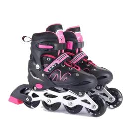 Patins Roller Inline Ajustável Led Com Kit Proteção Várias Cores