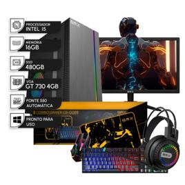 Pc Gamer Completo Brx Intel I5 16GB SSD 480GB GT730 4GB Fonte 550w