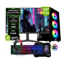 Pc Gamer Cpu Completo I5 16gb, Ssd 240gb, Placa Vídeo 4gb