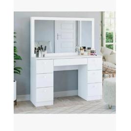 Penteadeira Ditália 7 Gavetas Pe-80 Branco Uv Acetinado
