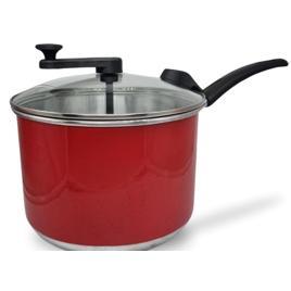 Pipoqueira Nº 20 Alumínio Vermelho com Tampa de Vidro 4 Litros – Praticidade e Qualidade!