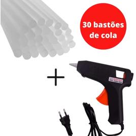 Pistola De Cola Quente Bivolt 10w + 30 Bastões De Cola (110v e 220v) Profissional