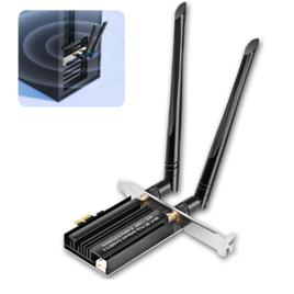Placa De Rede Wifi Gigabit 6e Tri-band 5400mbps Pcie Bt 5.2