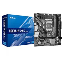 Placa Mãe ASRock H610M-HVS/M.2 R2.0, Chipset H610, Intel LGA 1700, mATX, DDR4