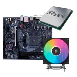 Placa-Mãe Colorful Battle-Ax B550m-D + Processador AMD Ryzen 5 5500F + Air Cooler MACH1 ARTIC