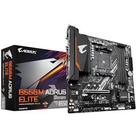 Placa Mãe Gigabyte B550M AORUS ELITE (AM4/DDR4/HDMI/M.2(PCIe,NVMe,SATA3)/VRM Solution/USB3.2) - B550M AORUS ELITE