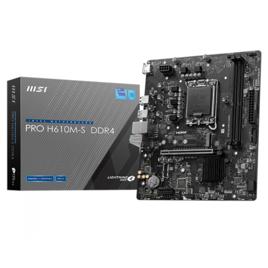 Placa Mãe MSI PRO H610M-S, Chipset H610, Intel LGA 1700, MATX, DDR4