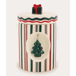 Pote decorativo em cerâmica Árvore de Natal 23cm