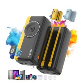 Power Bank Basike 30000mAh com Carga Rápida 22.5W e Cabos Integrados, para iPhone e Android