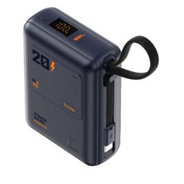 Power Bank 65w, 20000mah, Com Display Carregamento Rápido para Samsung, Motorola, iPhone, 2 Saídas com Cabo Tipo-C