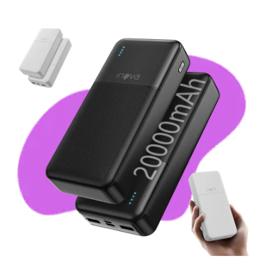 Power Bank Portátil 20000mah, Carregador Inova Carga Rápida